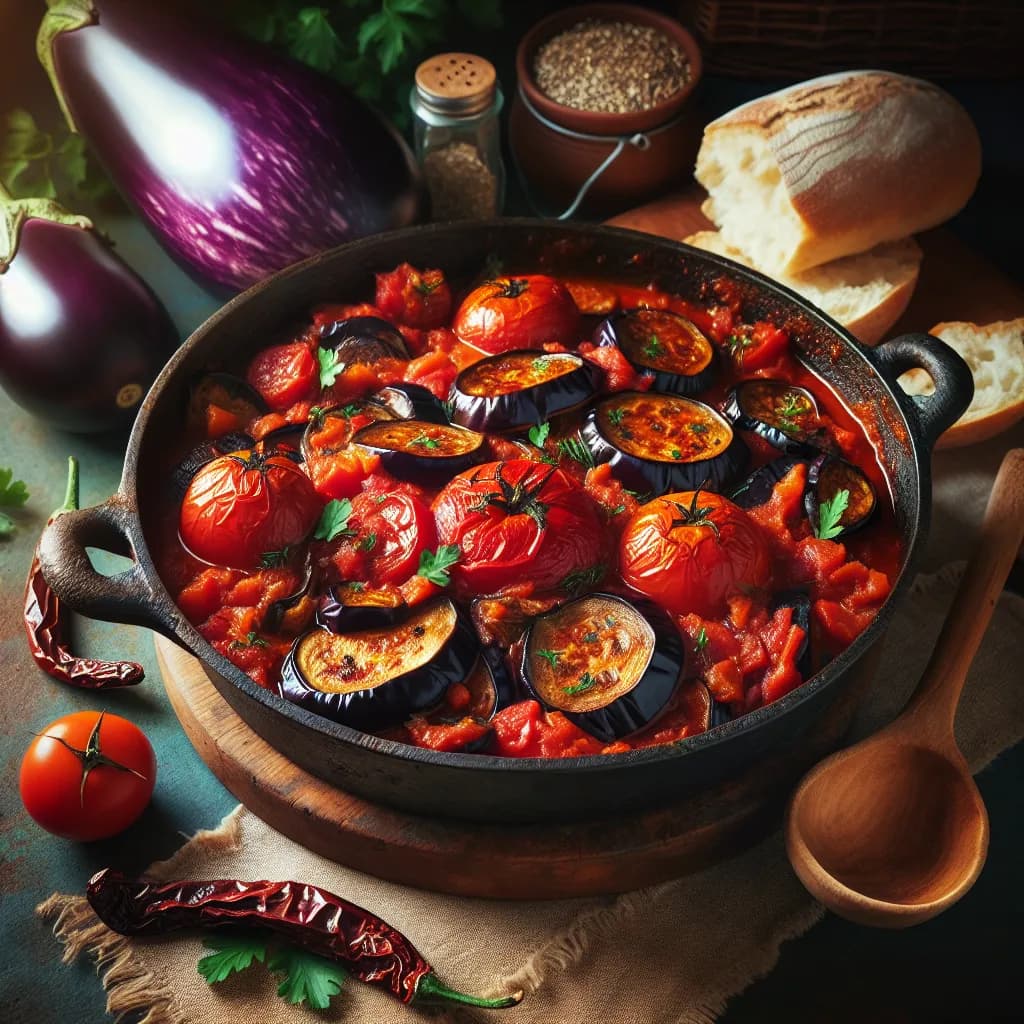 Vegetarian Eggplant and Tomato Stew