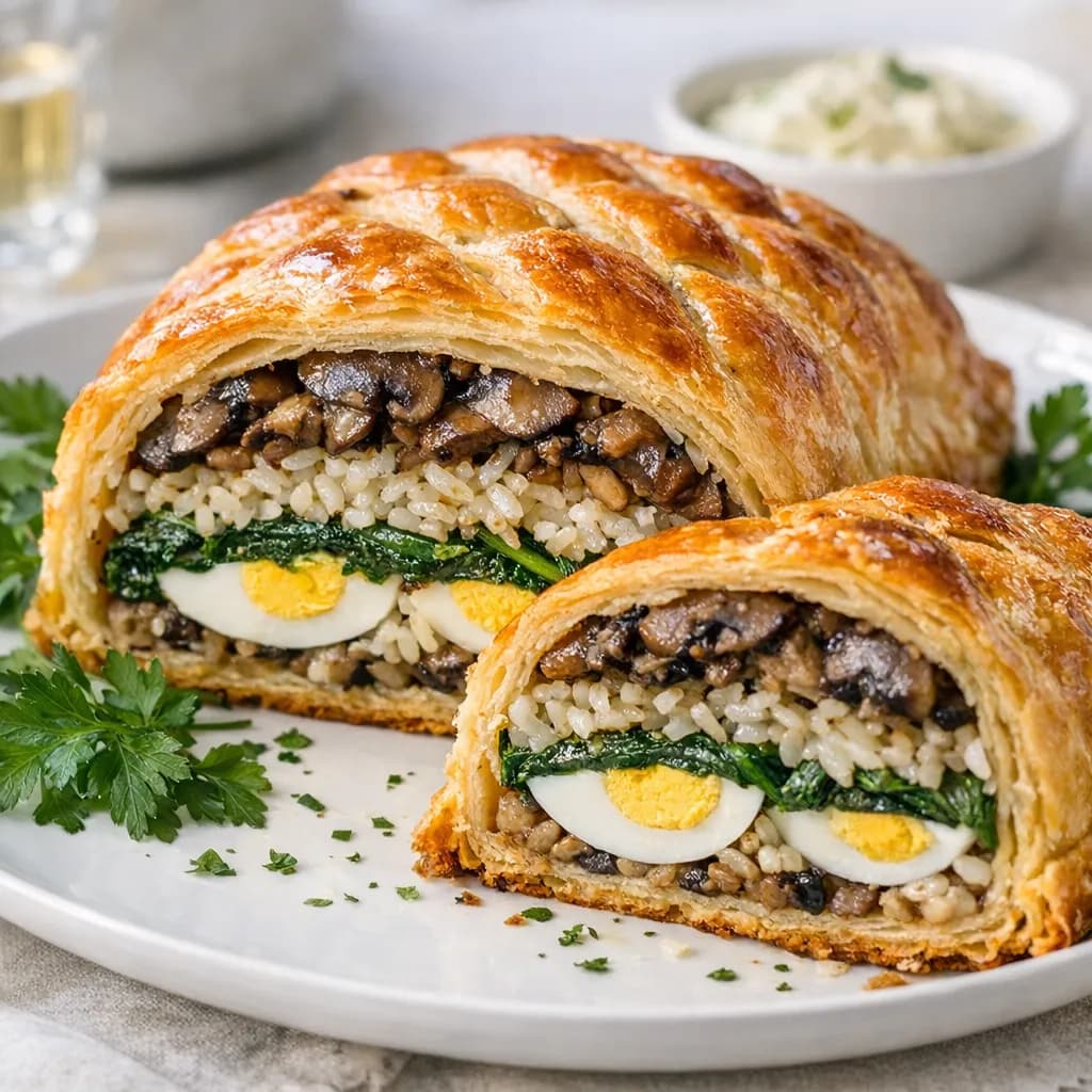 Vegetarian Mushroom Coulibiac
