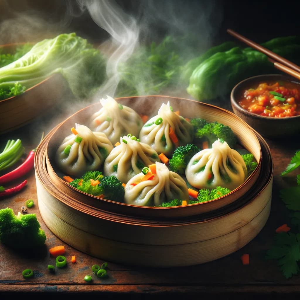 Vegetarian Steamed Momos