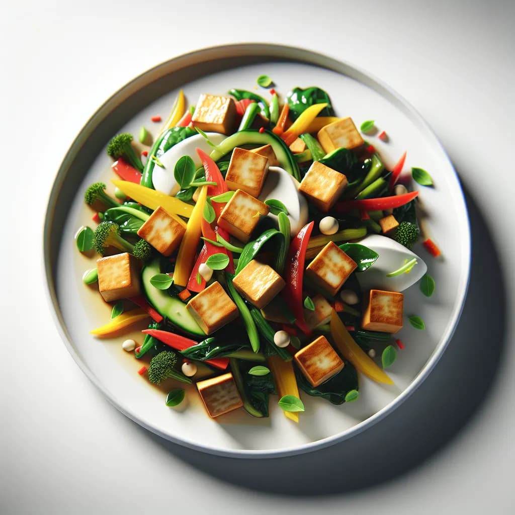 Vegetarian Stir-Fried Tofu with Vegetables