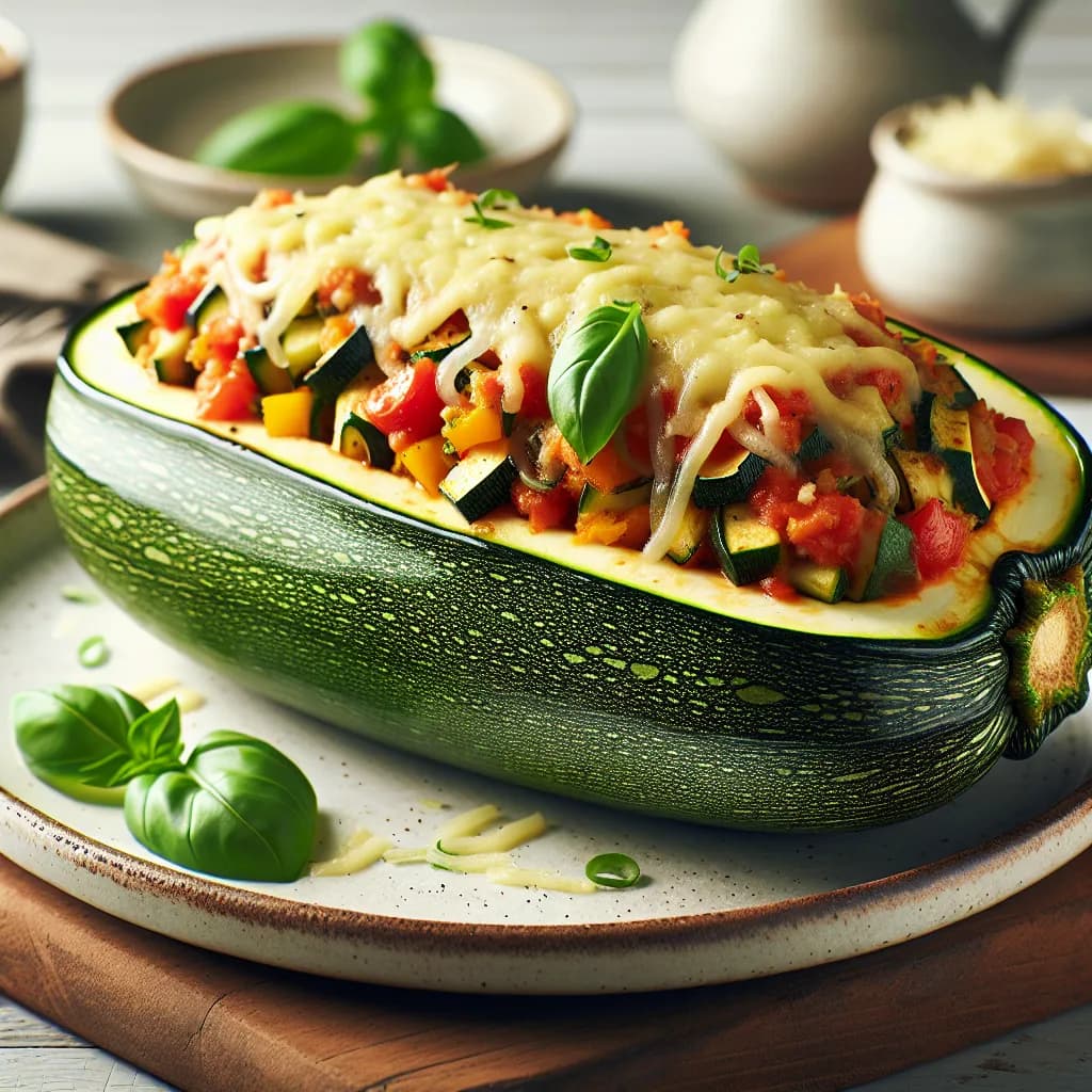 Vegetarian Stuffed Zucchini