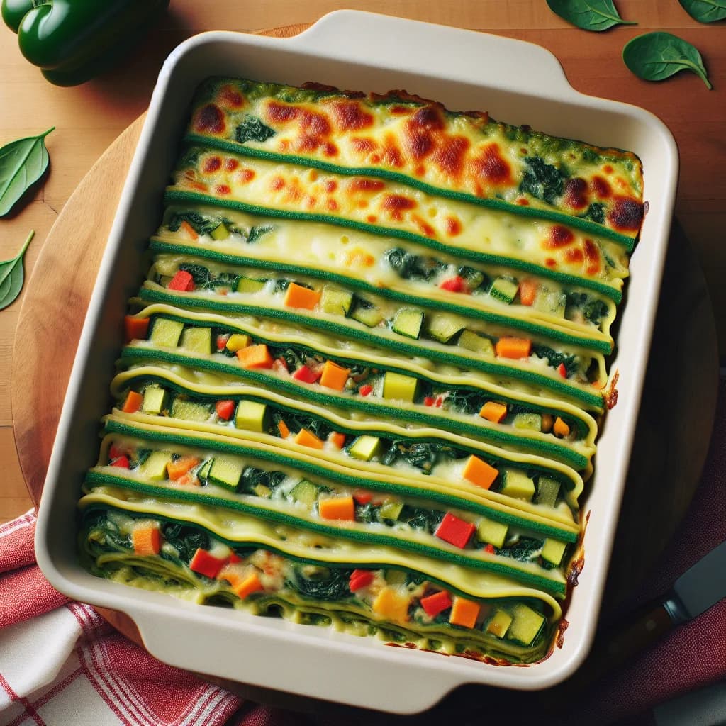 Vegetarische Matcha Lasagne