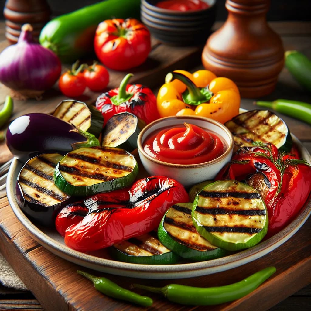Verdure Grigliate con Salsa di Ketchup