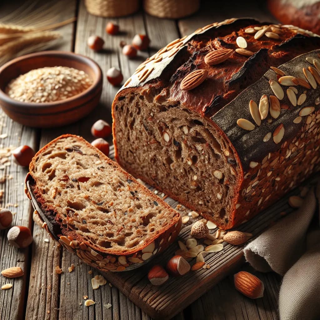 Vollkornbrot mit Nüssen