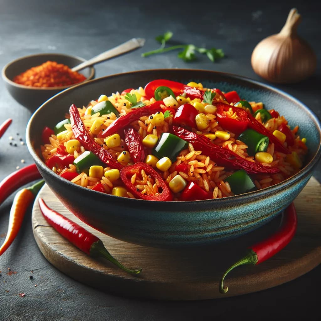 Würzige Gemüse-Reis-Pfanne