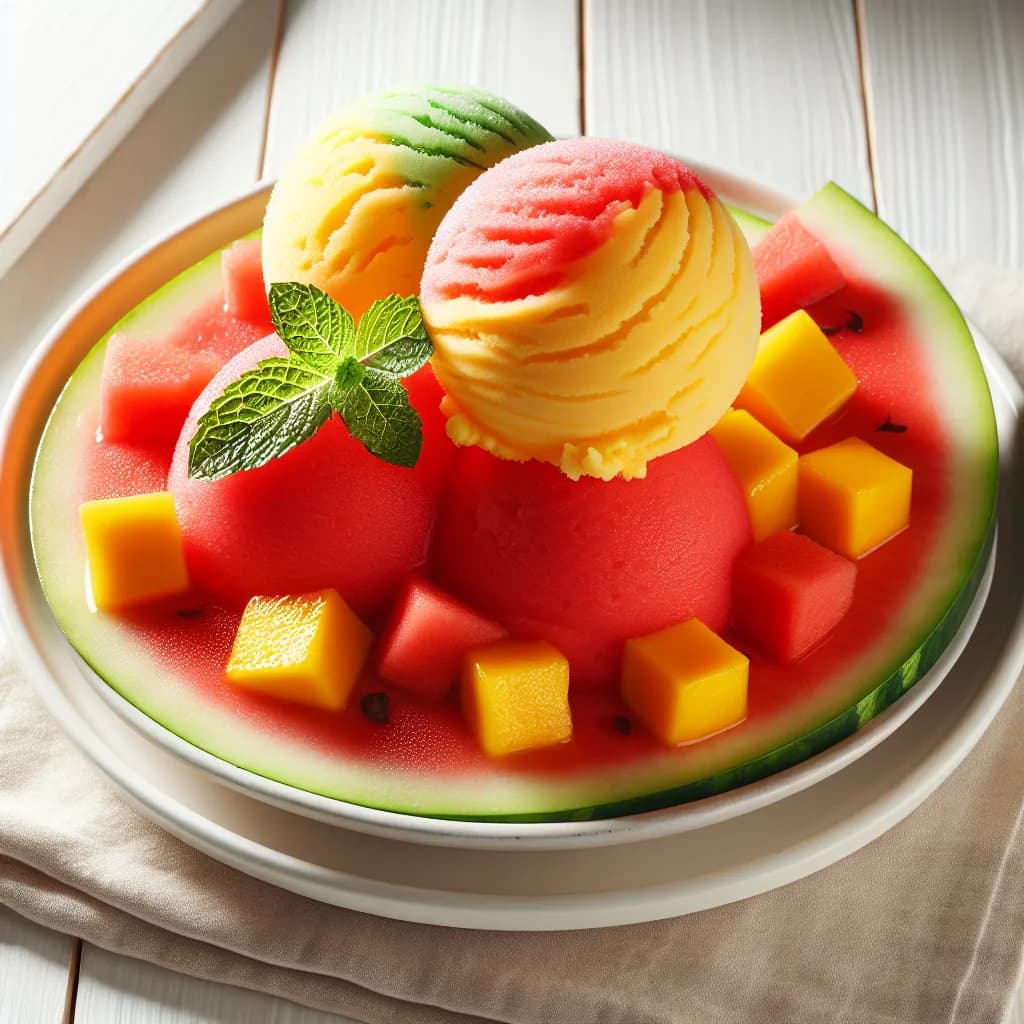 Watermelon Mango Sorbet
