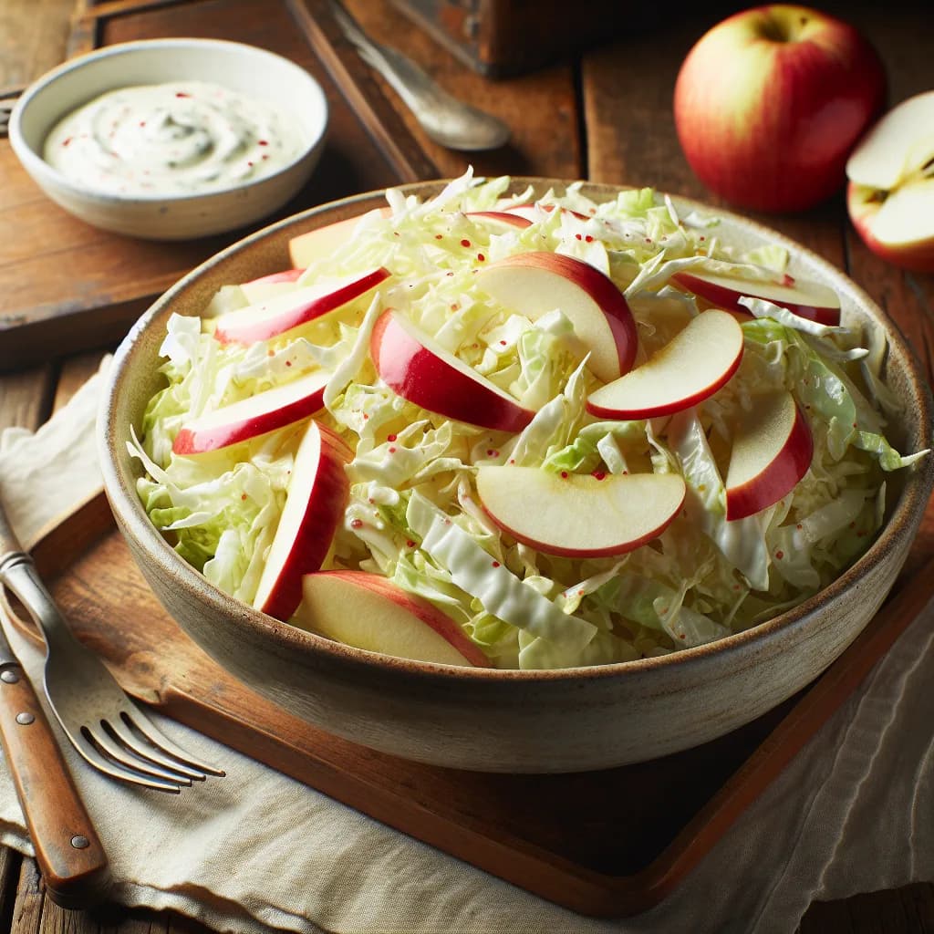 Weißkrautsalat mit Äpfeln