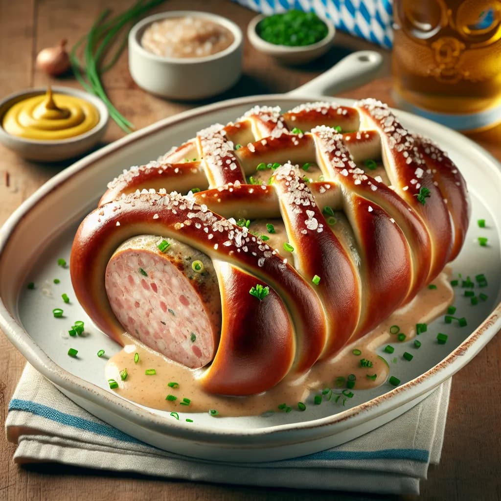 Weißwurst im Brezenmantel