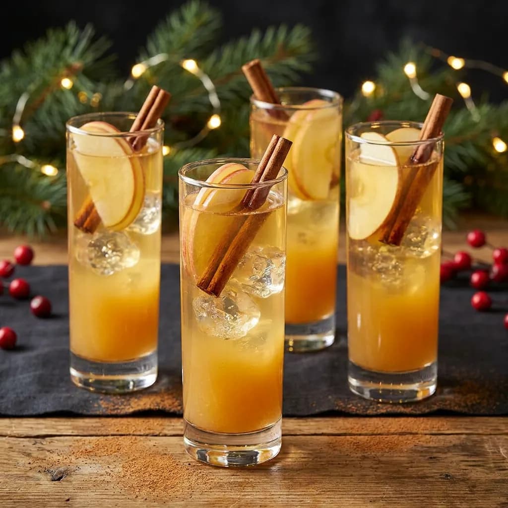 Weihnachtlicher Bratapfel-Zimt-Mocktail