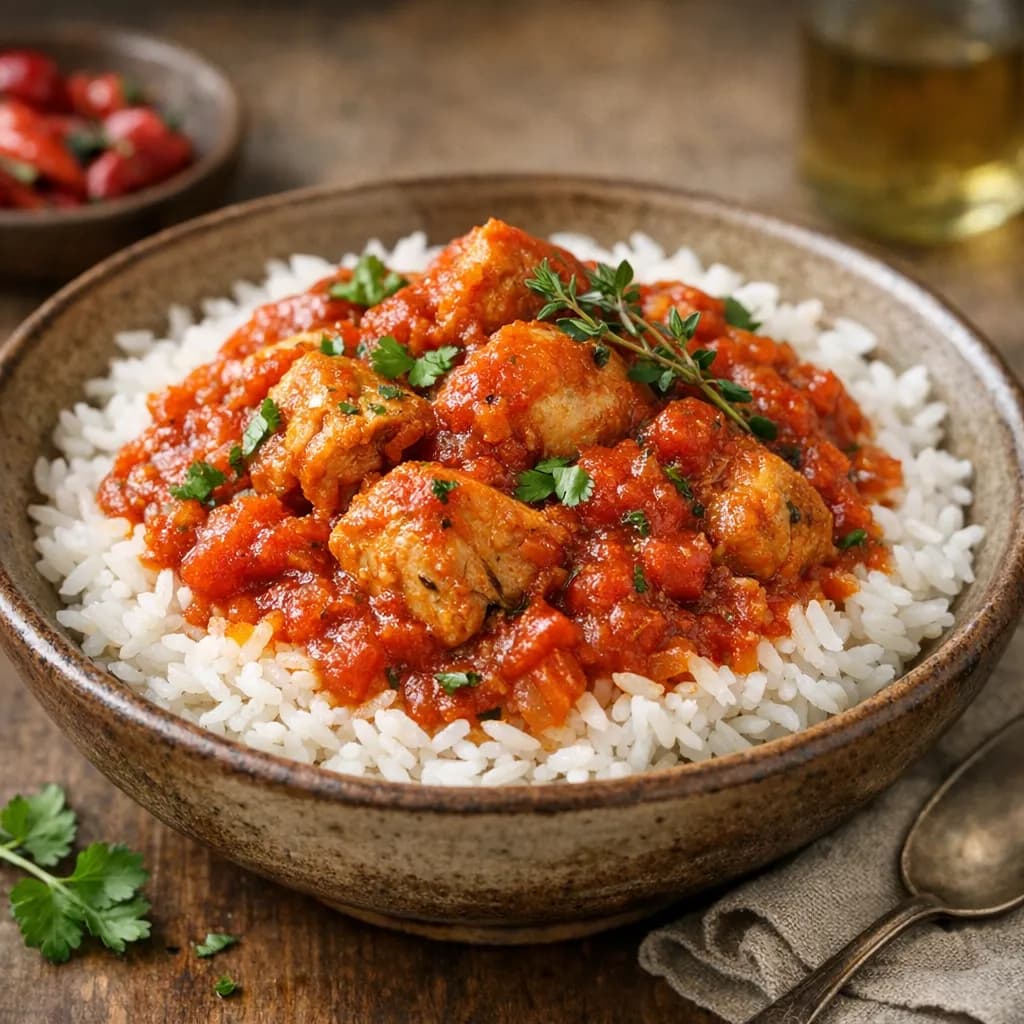 West African Tomato Stew with Rice