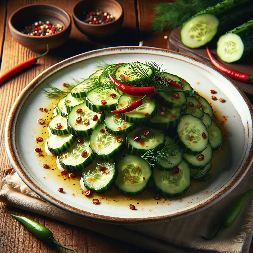 Wiener Scharfe Gurkensalat