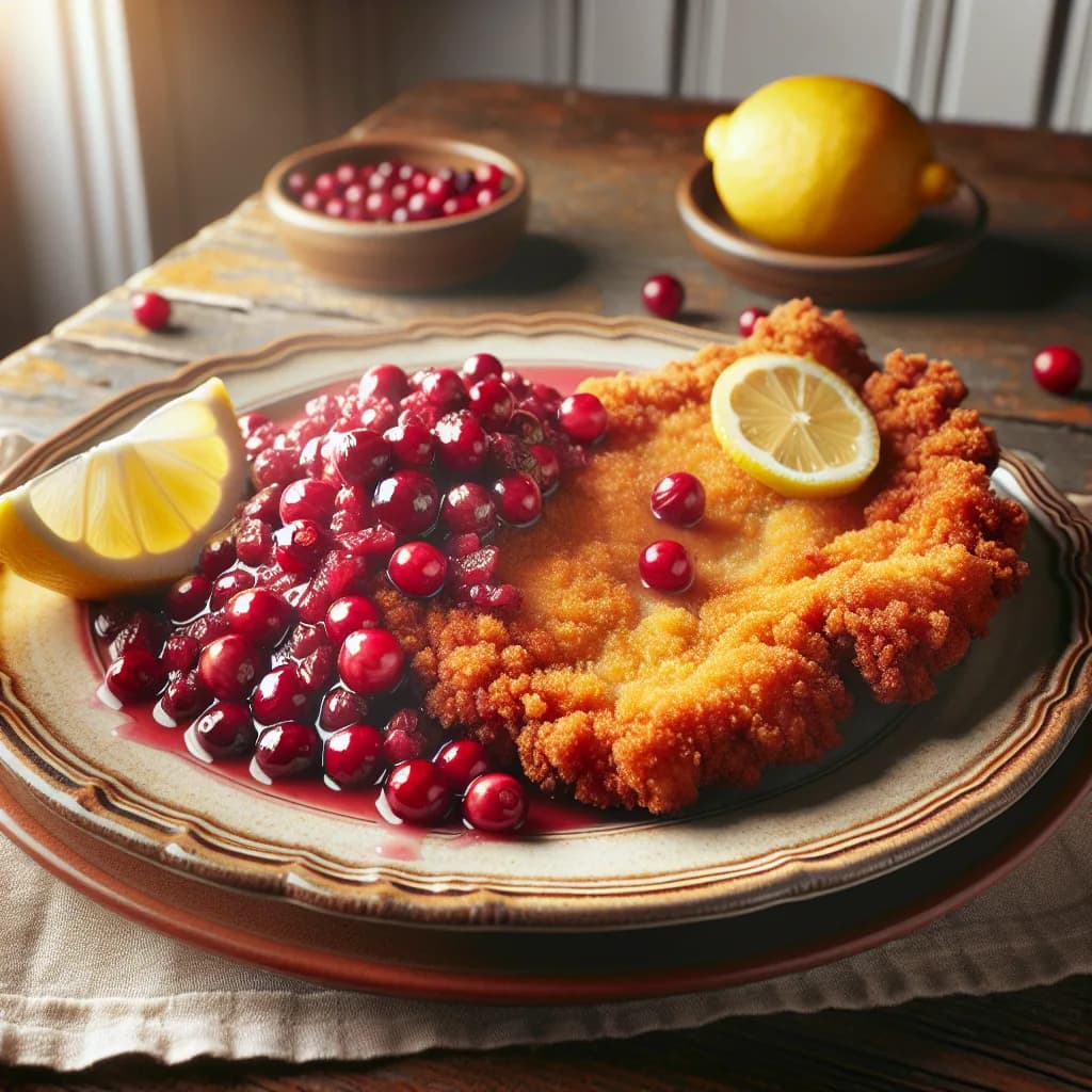 Wiener Schnitzel mit Preiselbeeren