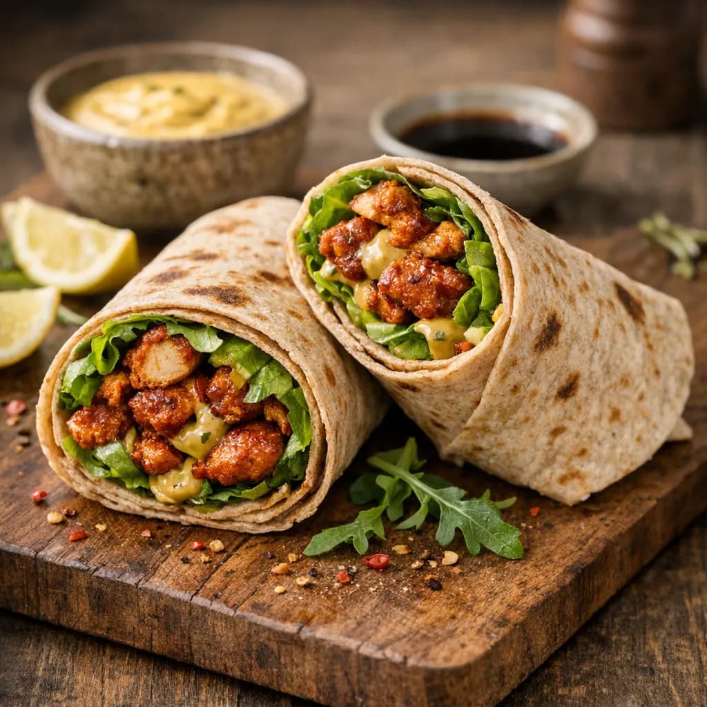 Wrap di Pollo Speziato con Salsa Senape
