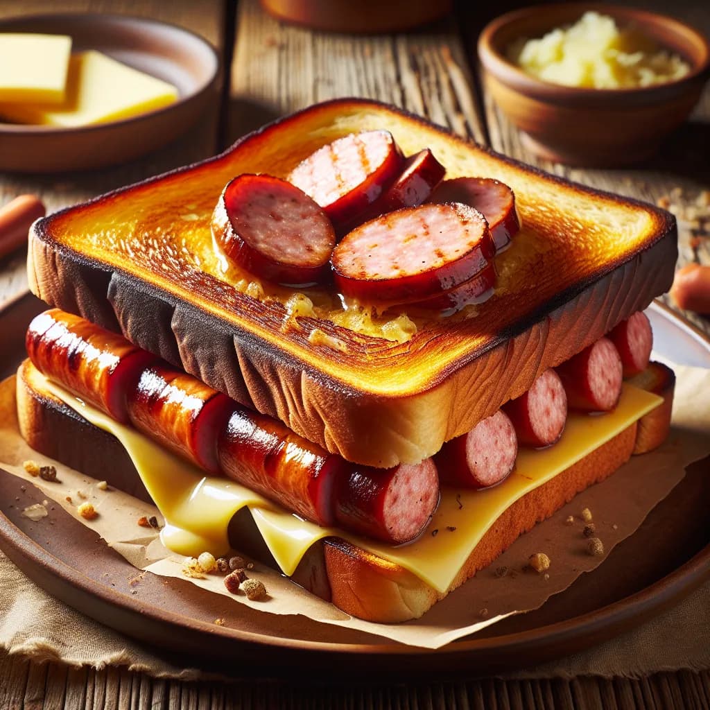 Wurst-Käse-Toast