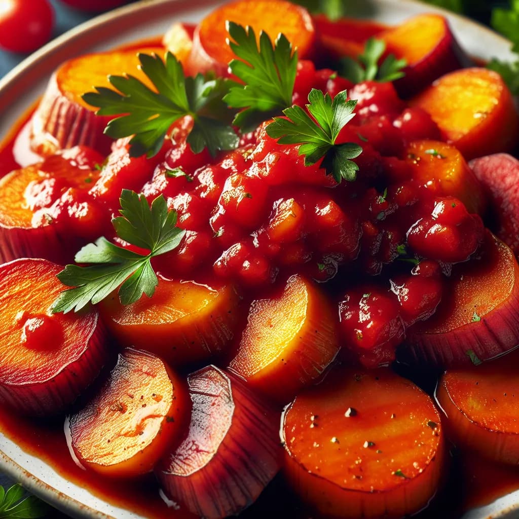 Yam and Tomato Sauce