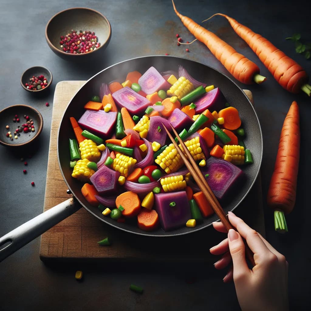 Yam and Vegetable Stir-Fry