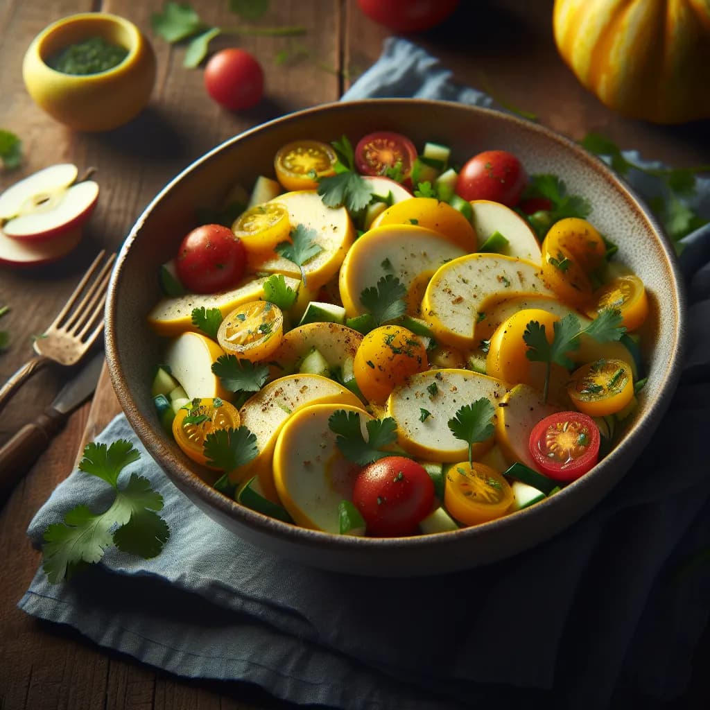 Yellow Squash and Apple Salad