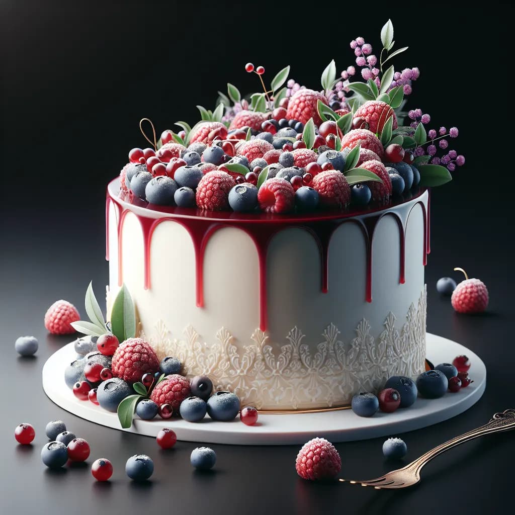 Yoylecake with Berry Compote