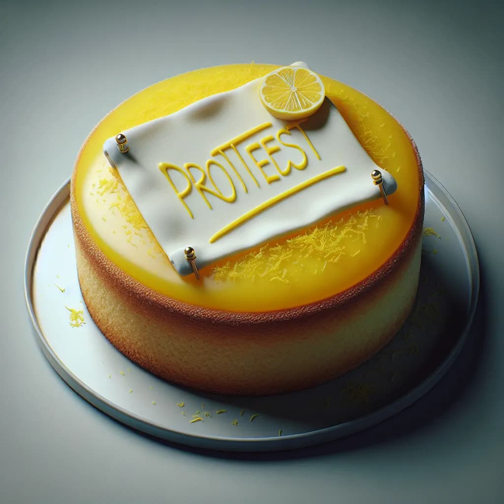 Zesty Lemon Protest Cake