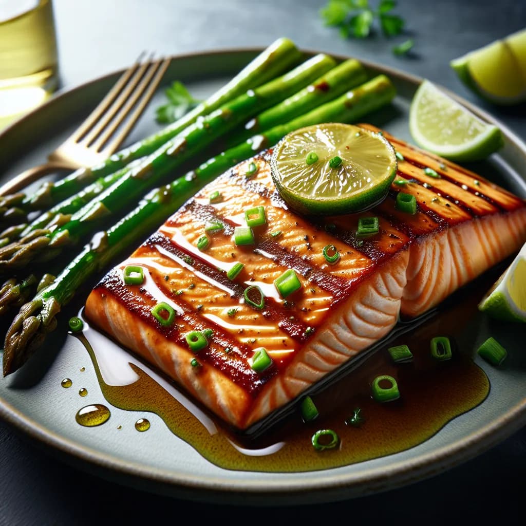 Zesty Lime Grilled Salmon with Asparagus