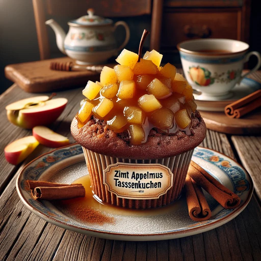 Zimt Apfelmus Tassenkuchen