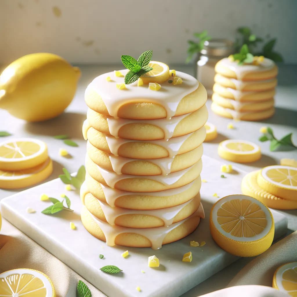 Zitronen-Butterkekse mit Glasur
