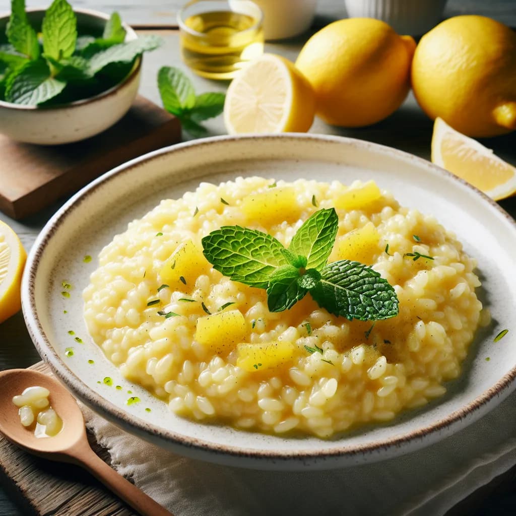 Zitronen-Minz-Risotto