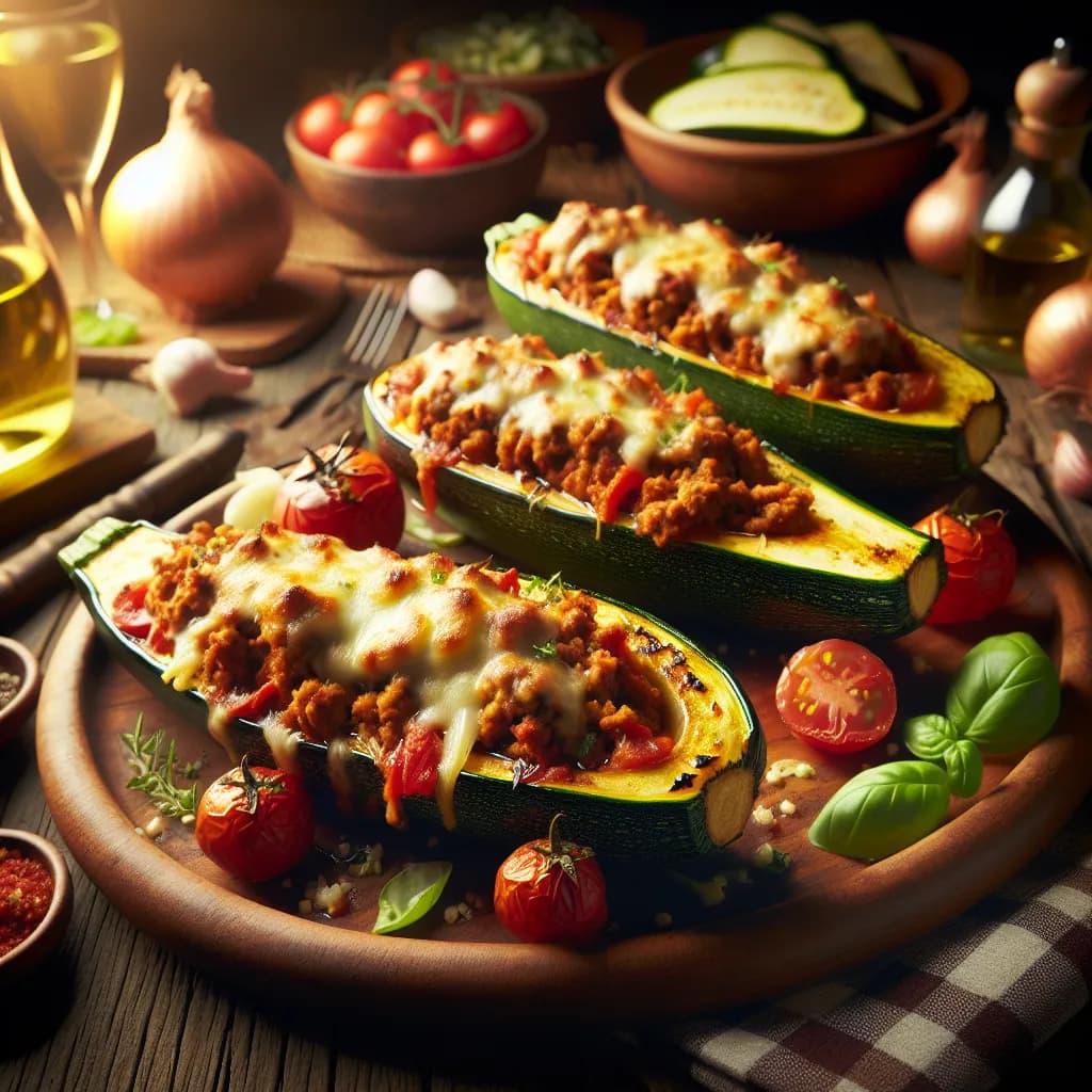 Zucchine Ripiene di Macinato