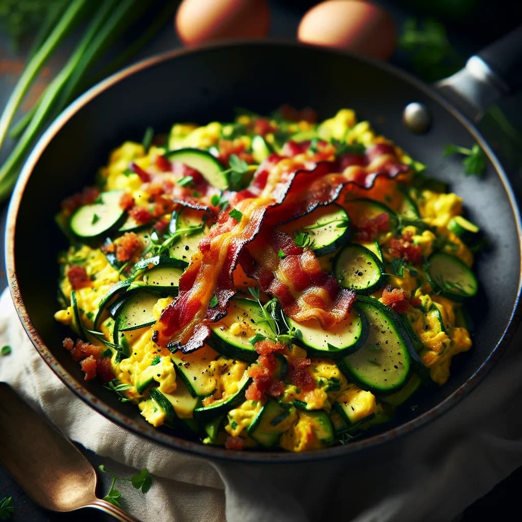 Zucchini Bacon Scramble