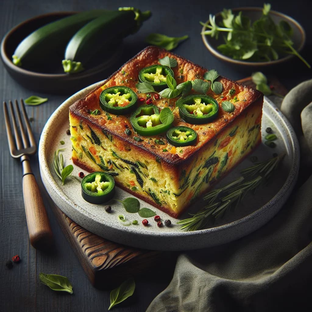 Zucchini Jalapeno Bread Pudding