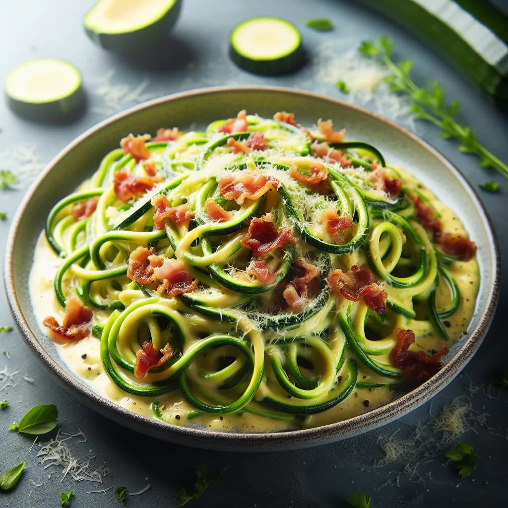 Zucchini Noodles Carbonara