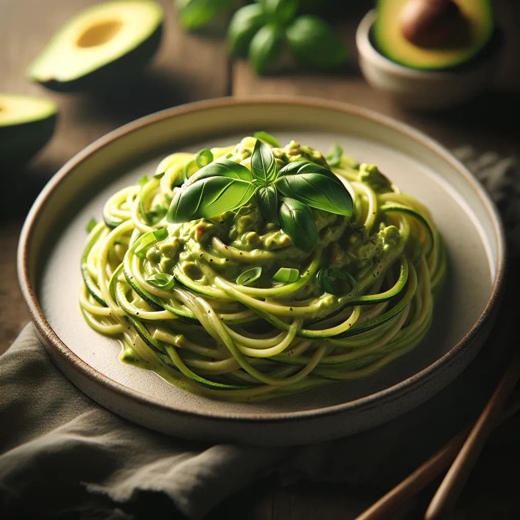 Zucchini Noodles with Avocado Sauce