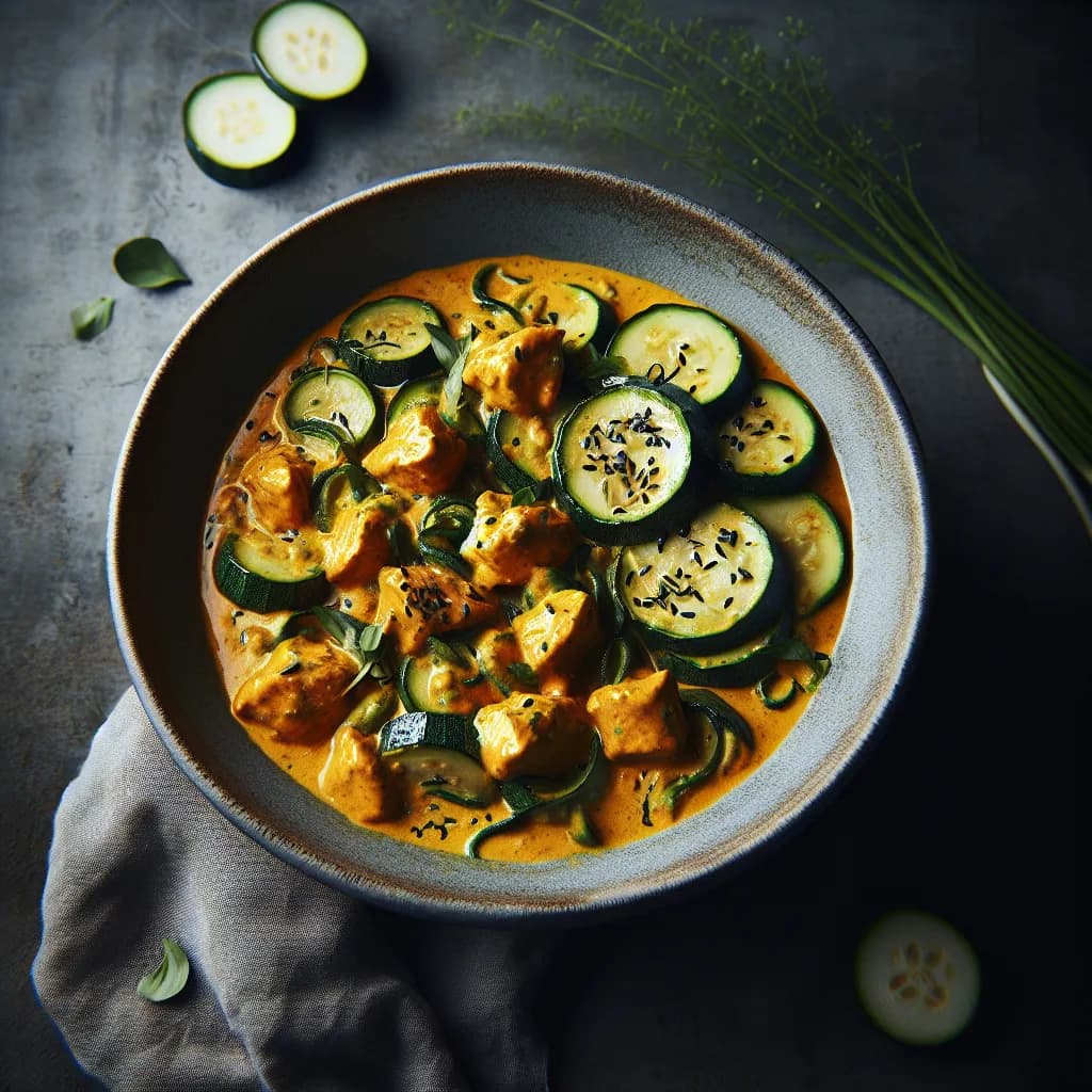 Zucchini and Chicken Coconut Curry