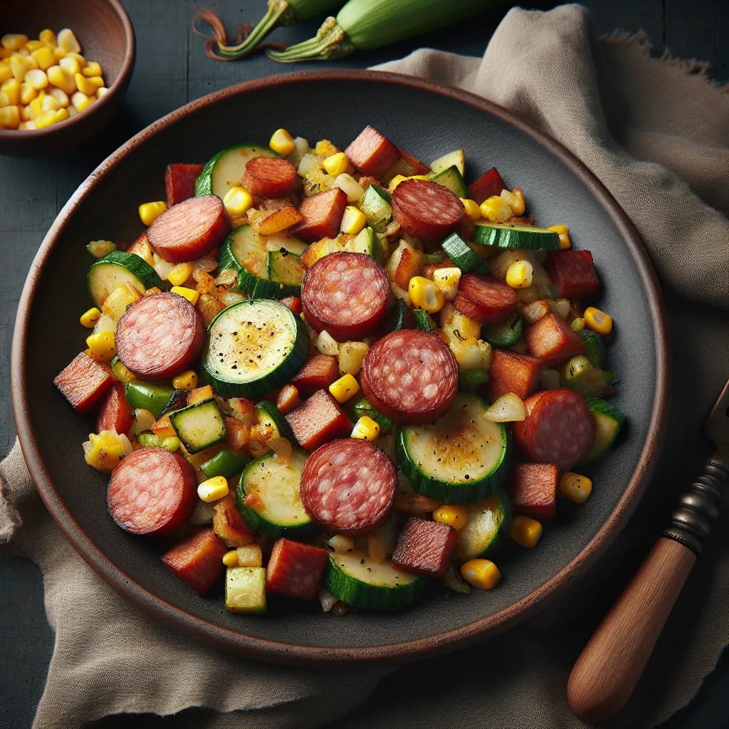 Zucchini and Sausage Hash