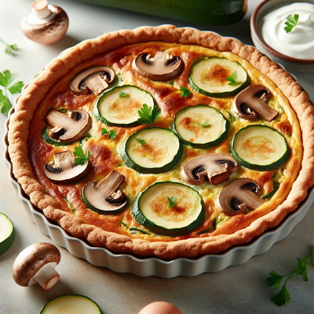 Zucchini-Champignon-Quiche