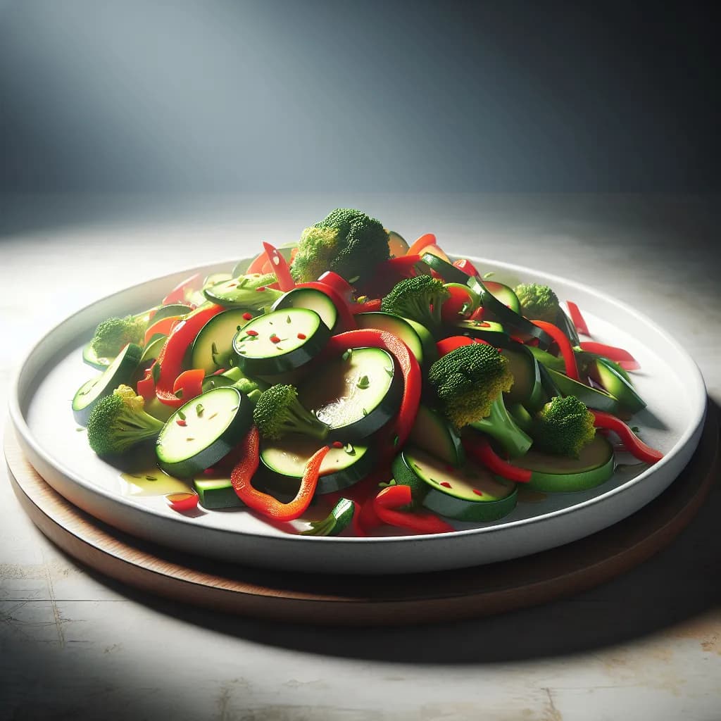 Zucchini-Paprika-Brokkoli Pfanne