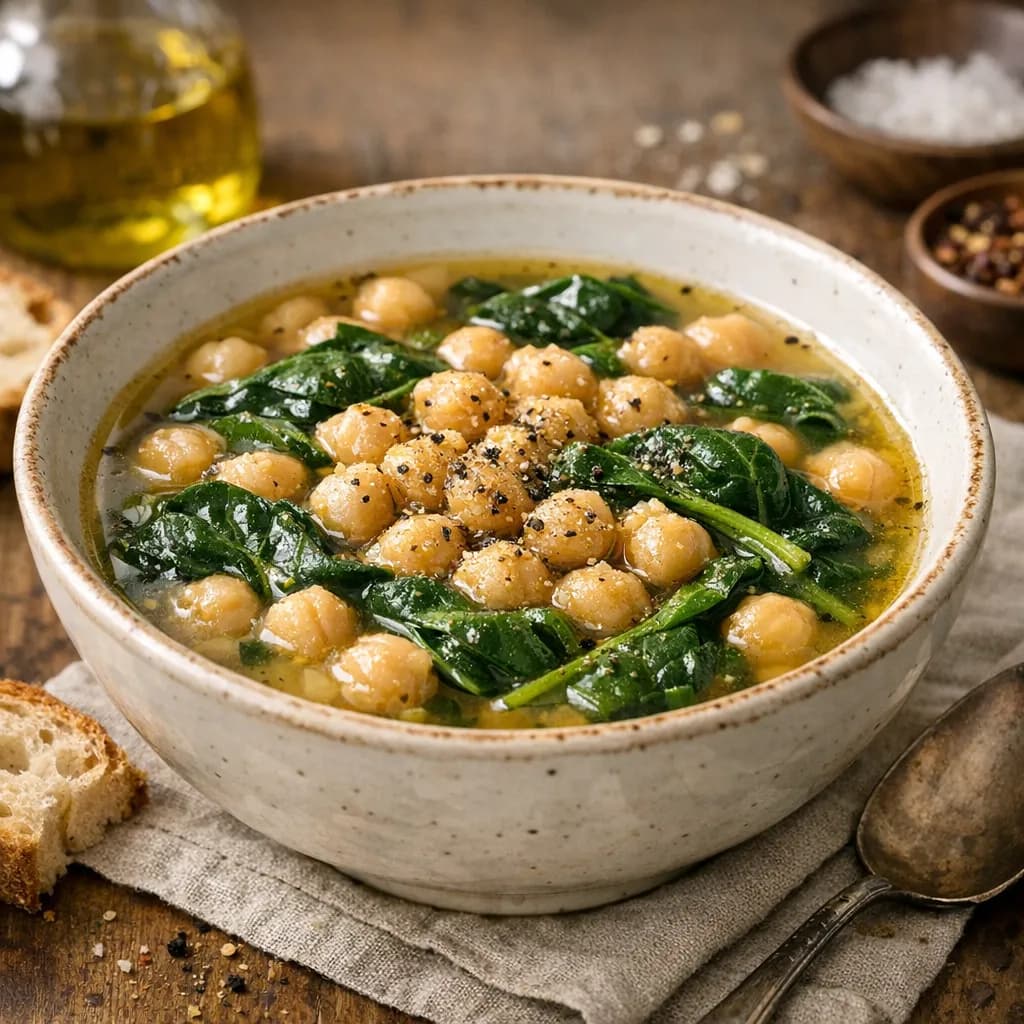 Zuppa di Ceci e Spinaci