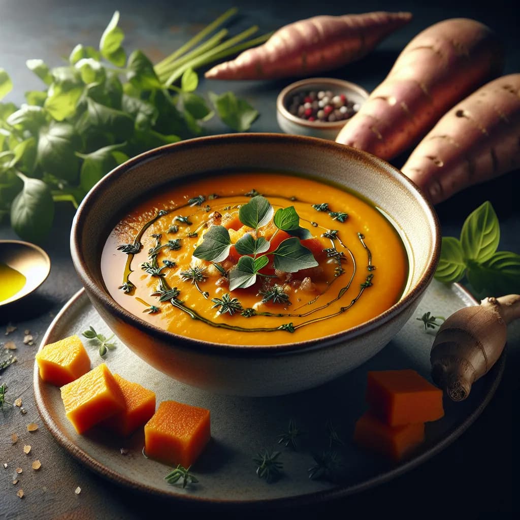 Zuppa di Patata Dolce e Zenzero