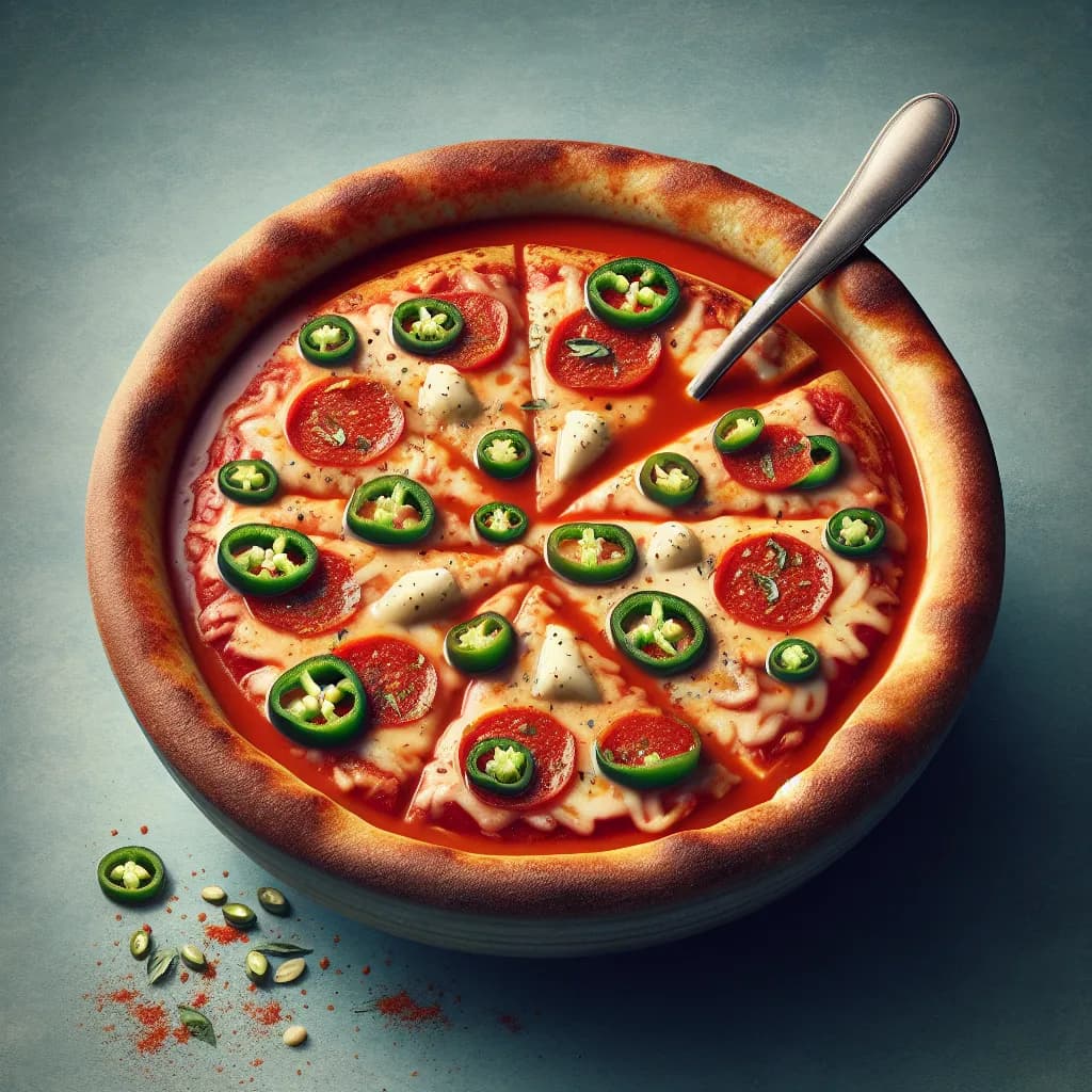 Zuppa di Pizza con Jalapeños
