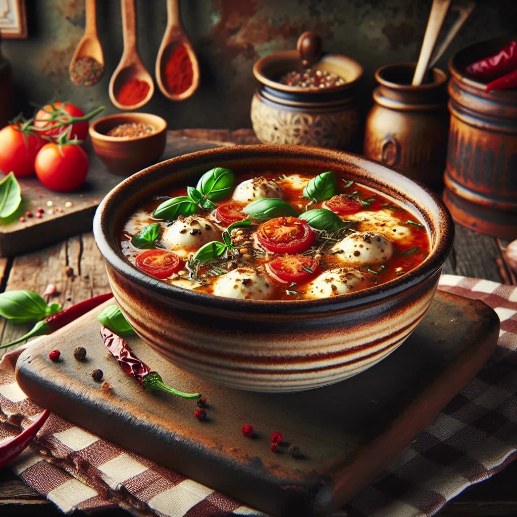 Zuppa di Pizza con Peperoncino di Cayenna