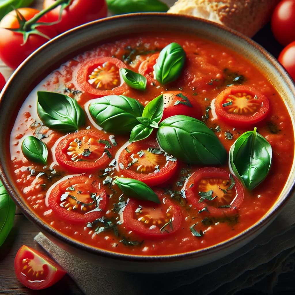 Zuppa di Pomodoro e Basilico