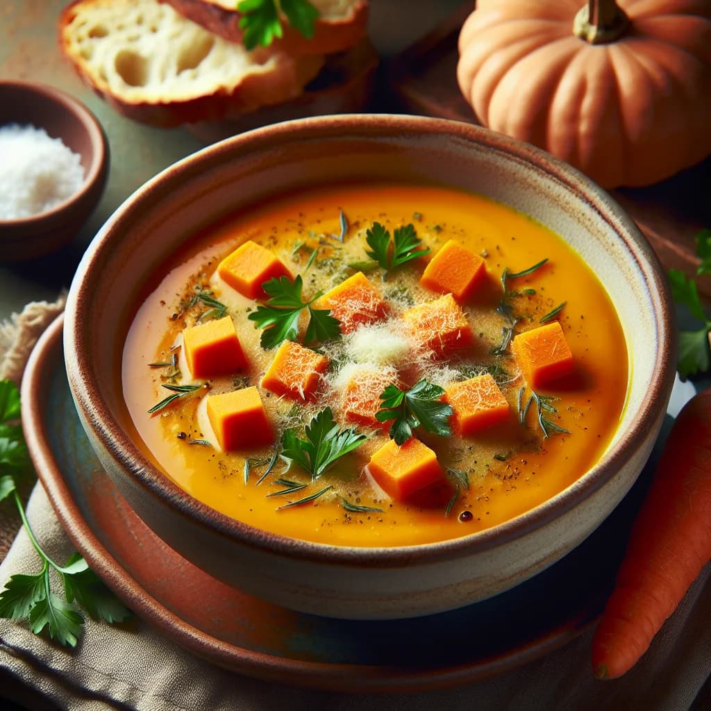 Zuppa di zucca e carote