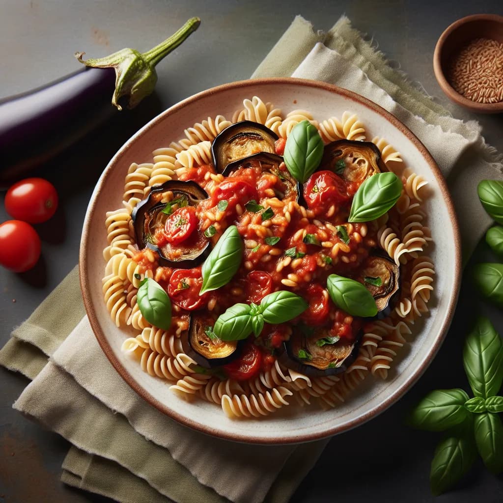 Auberginen-Pasta