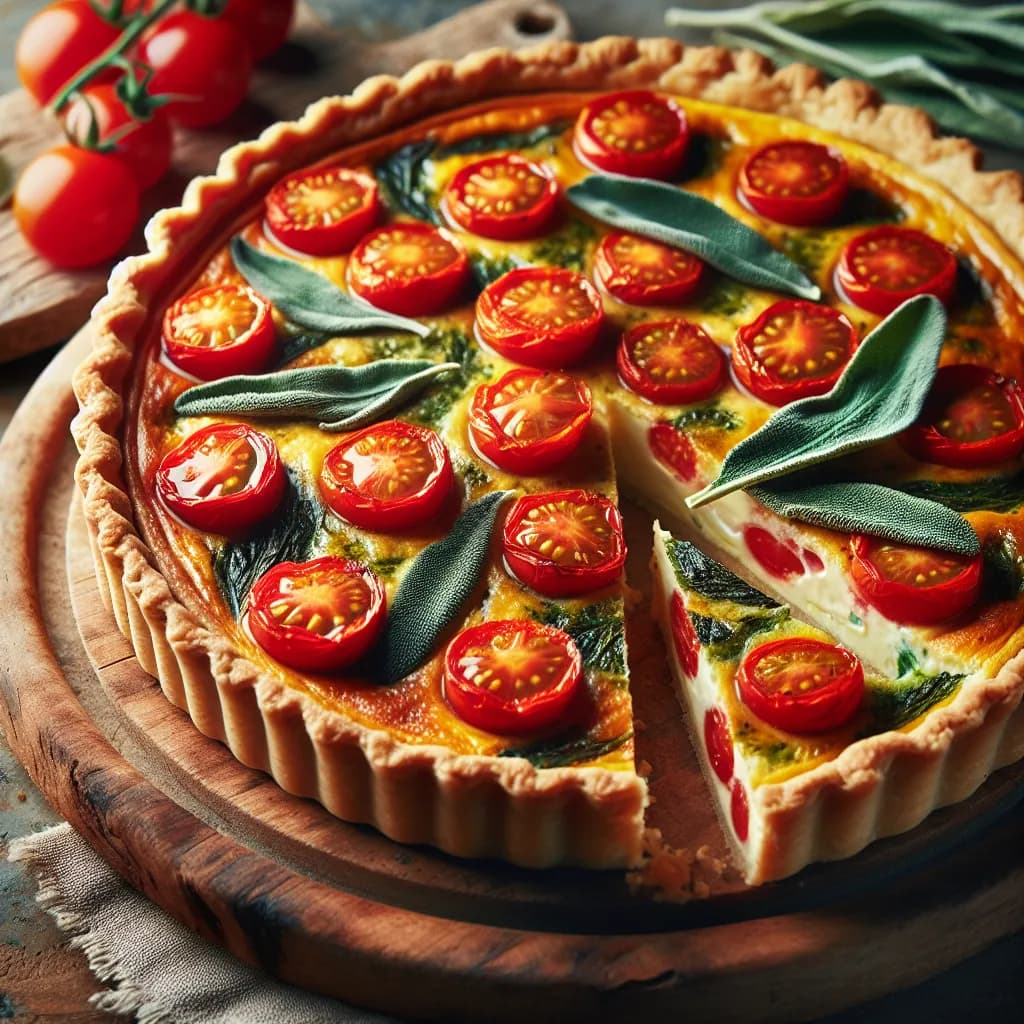 Cherrytomaten-Salbei-Quiche