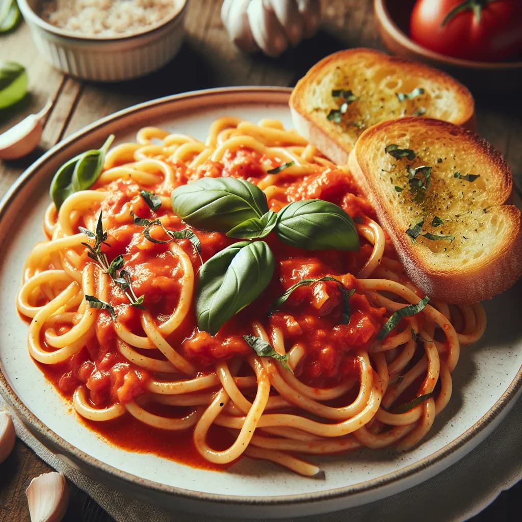 Nudeln mit cremiger Tomatensauce
