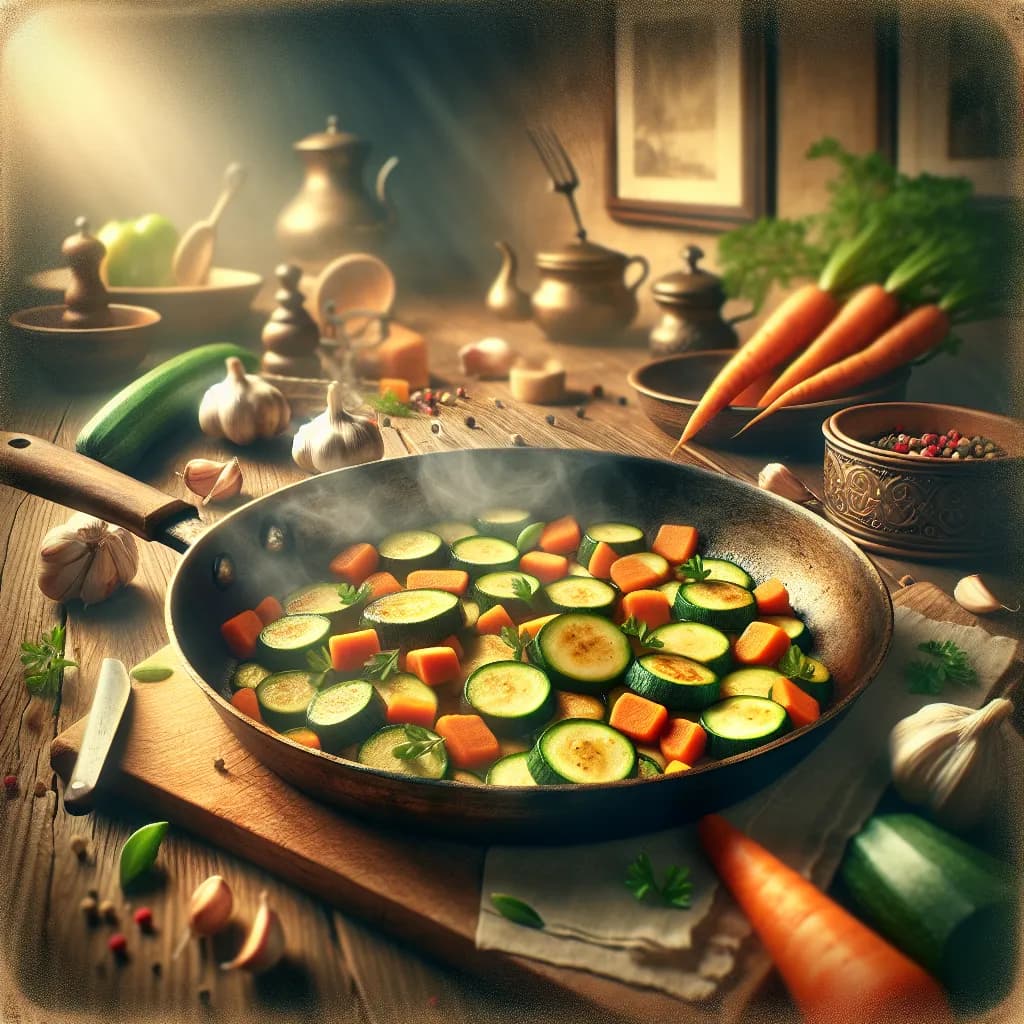 Zucchini-Karotten-Pfanne